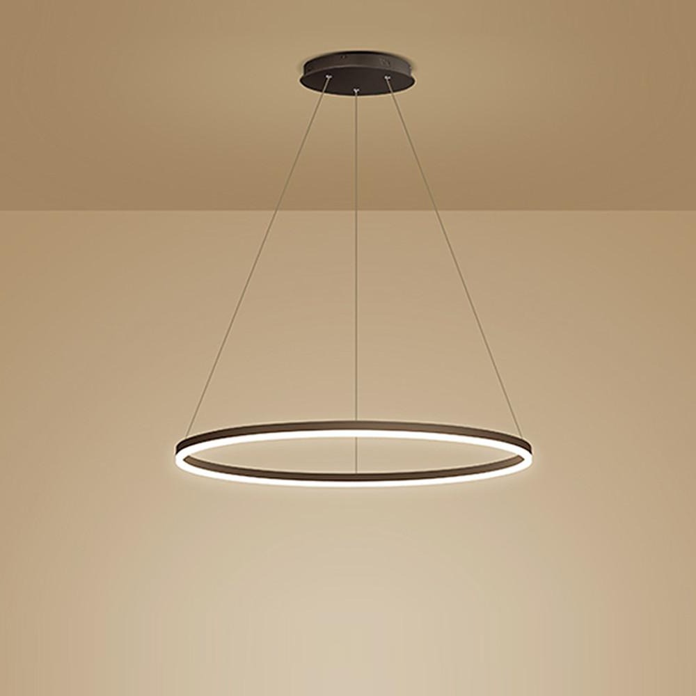 Modern Circle LED Pendant Light Dimmable Aluminum Chandelier