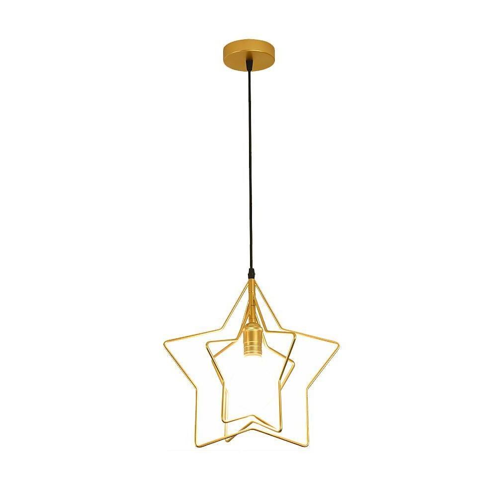 Modern Star Shaped Metal Pendant Light with Adjustable Cord