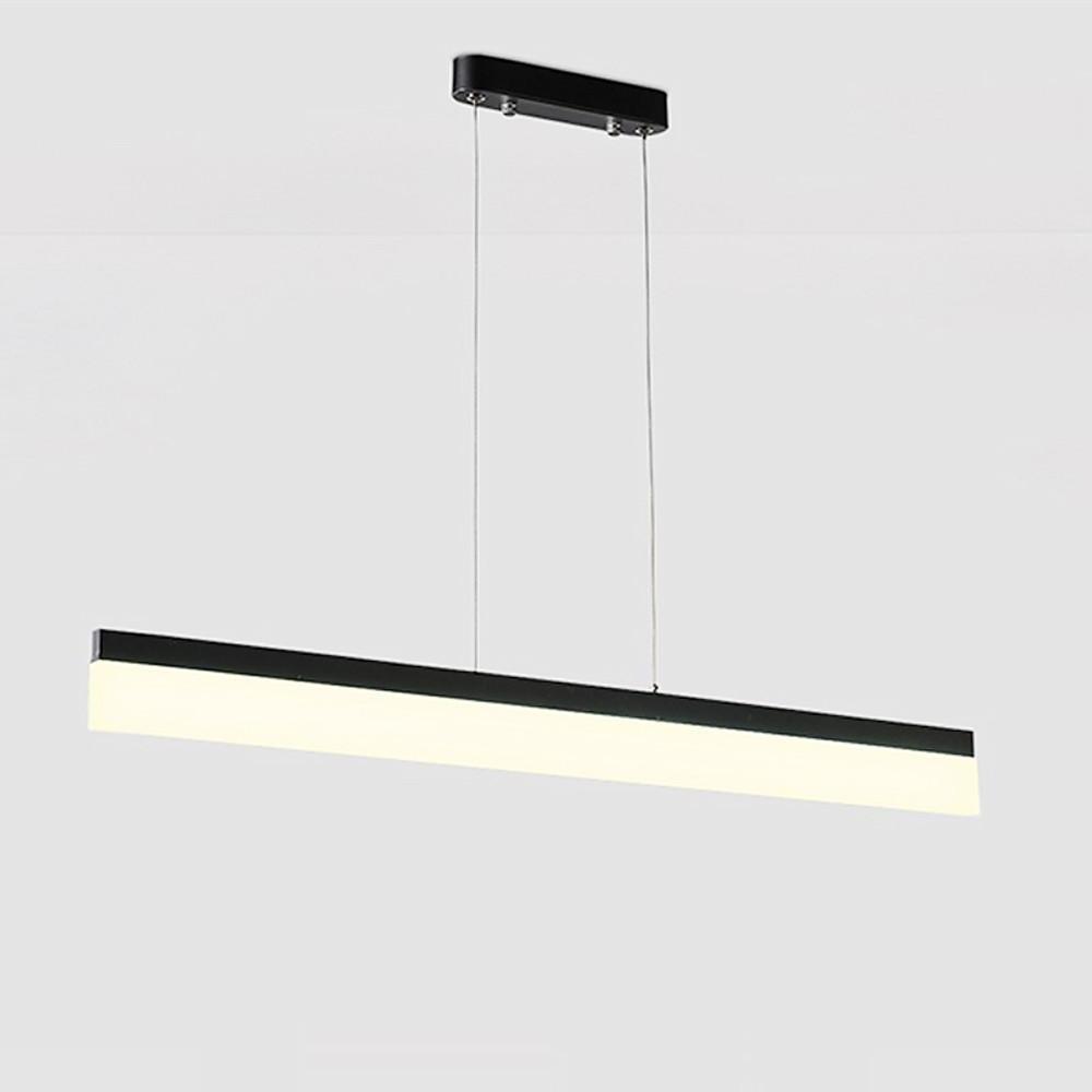 Modern Linear Aluminum Pendant Light with Acrylic Shade