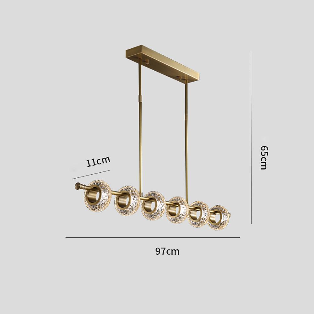 Modern Sputnik Chandelier with Copper Finish and Glass Shades