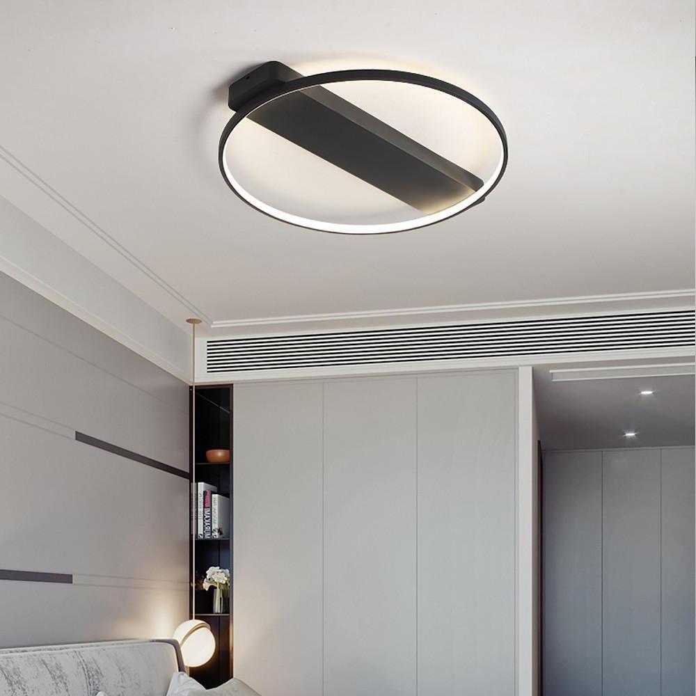 Modern LED Flush Mount Ceiling Light - Circle Rectangle Design