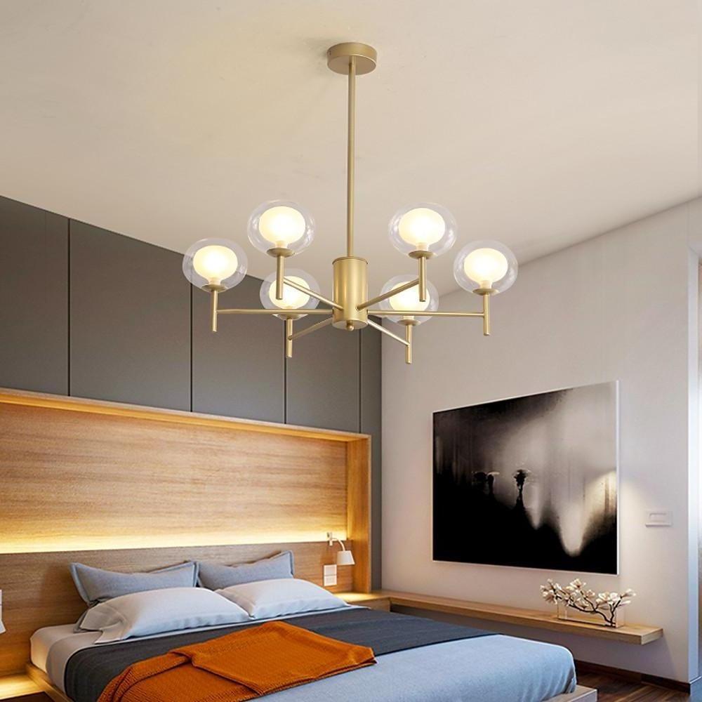 Sputnik Chandelier 18-Light Glass Bubble Industrial Modern Pendant