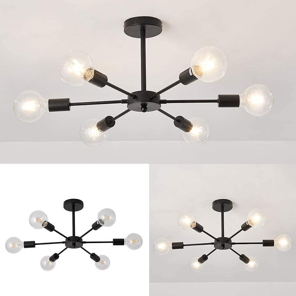 Mid-Century Sputnik Semi-Flush Mount Ceiling Light