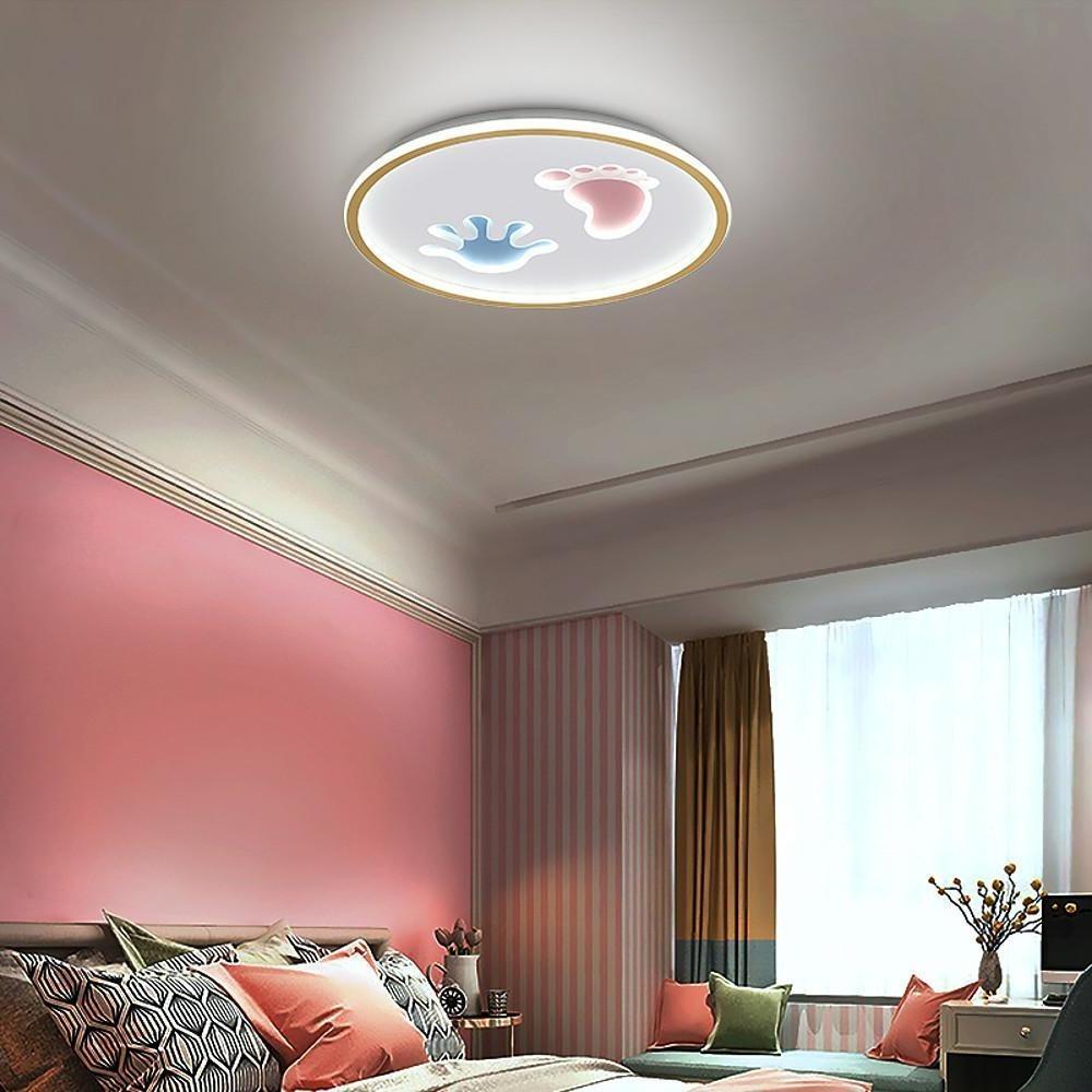 Hand & Foot Print LED Flush Mount Ceiling Light for Kids Room