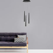 Modern Metal Acrylic 3-Light Linear Pendant Chandelier
