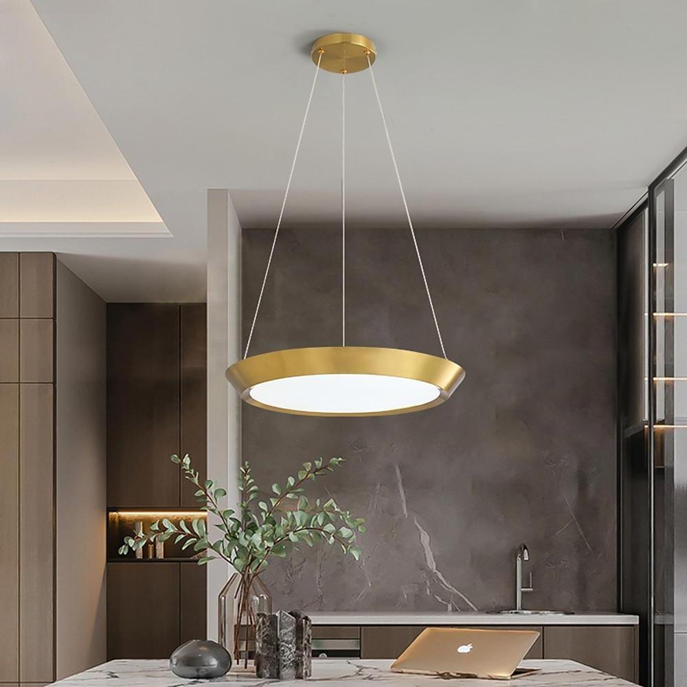Modern Circle Pendant Light Metal Acrylic LED Downlight