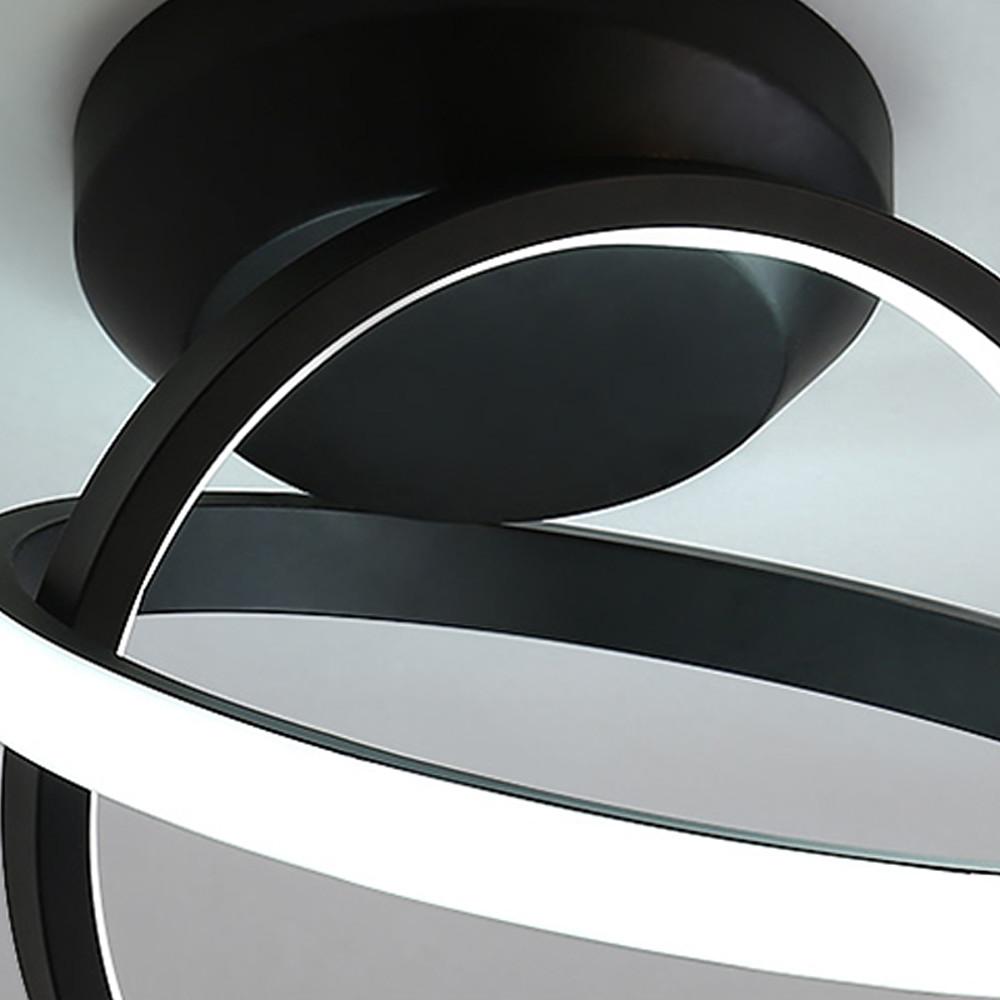 Modern LED Flush Mount Ceiling Light with Interlaced Rings