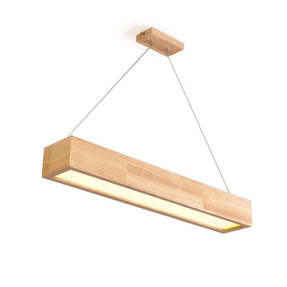 Rectangular Wood Pendant Light Modern Farmhouse Chandelier