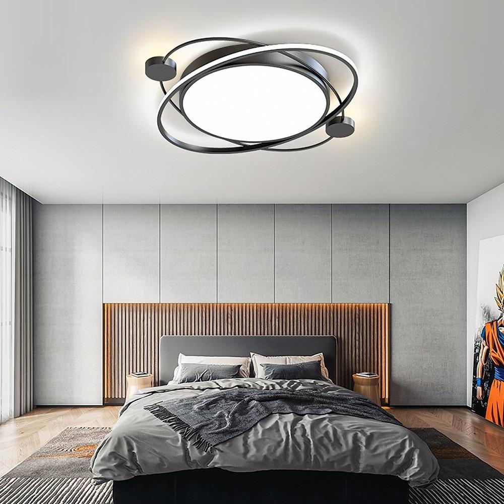Geometric Circle LED Flush Mount Ceiling Light with Remote Control
