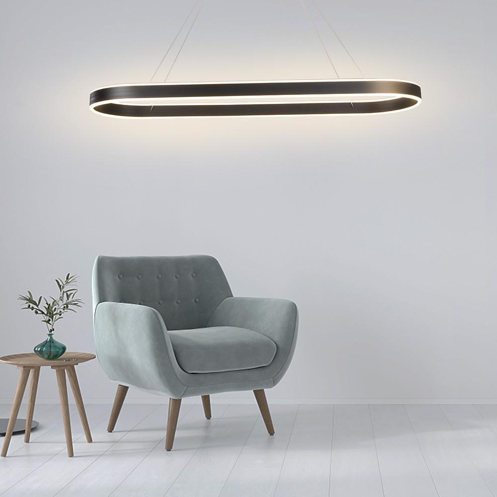 Modern LED Dimmable Pendant Light – Rounded Rectangle Design