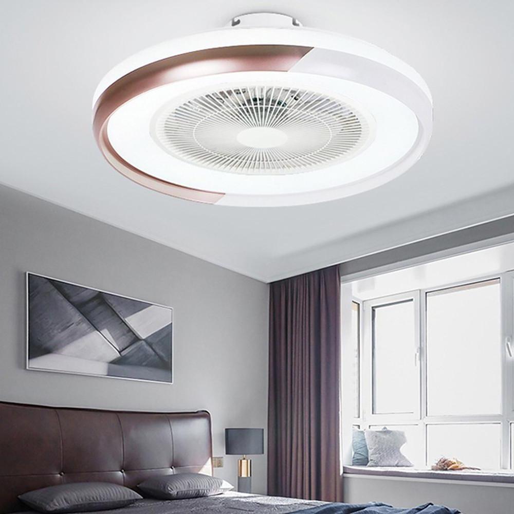 Dimmable Bladeless Ceiling Fan with LED Light and Remote Control