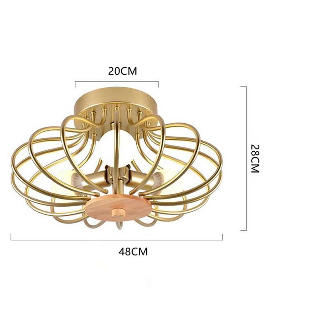 Modern Metal Globe Flush Mount Ceiling Light – 3 or 4 Lights