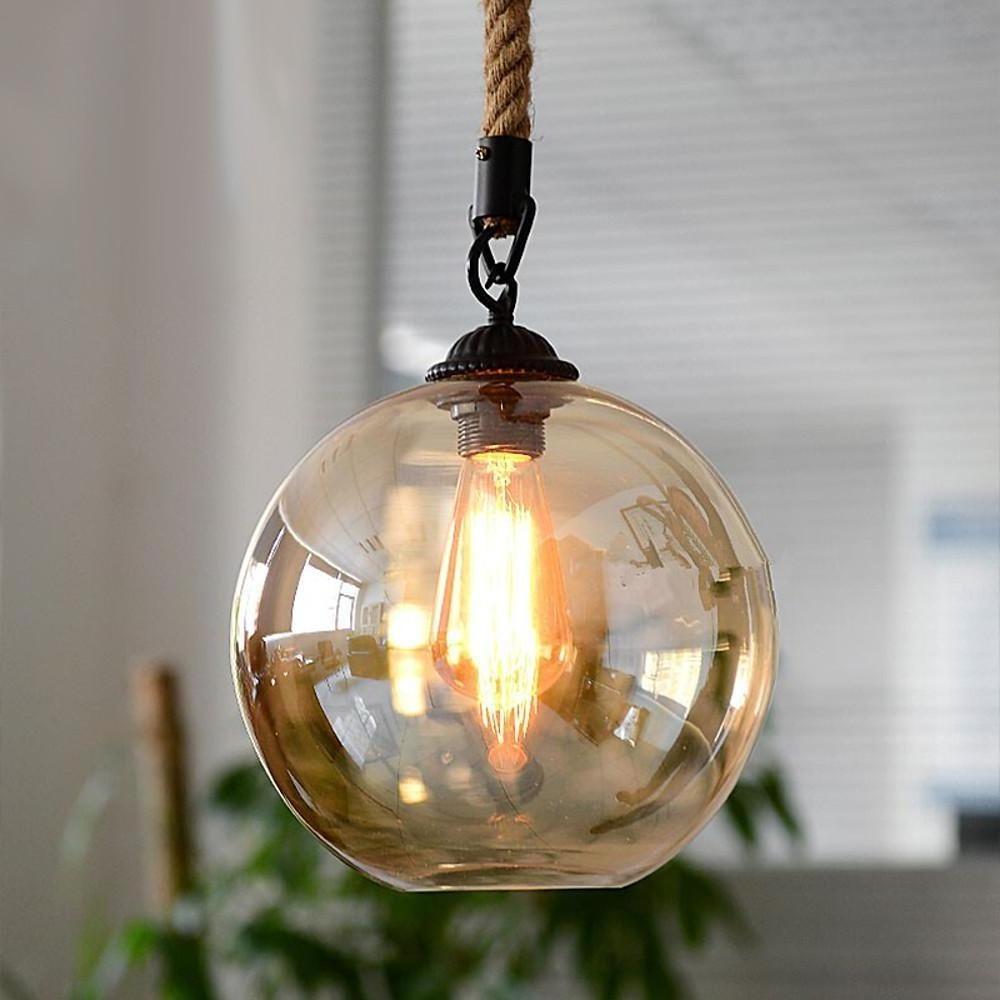 Electroplated Glass Globe Pendant Light Modern Nordic Design
