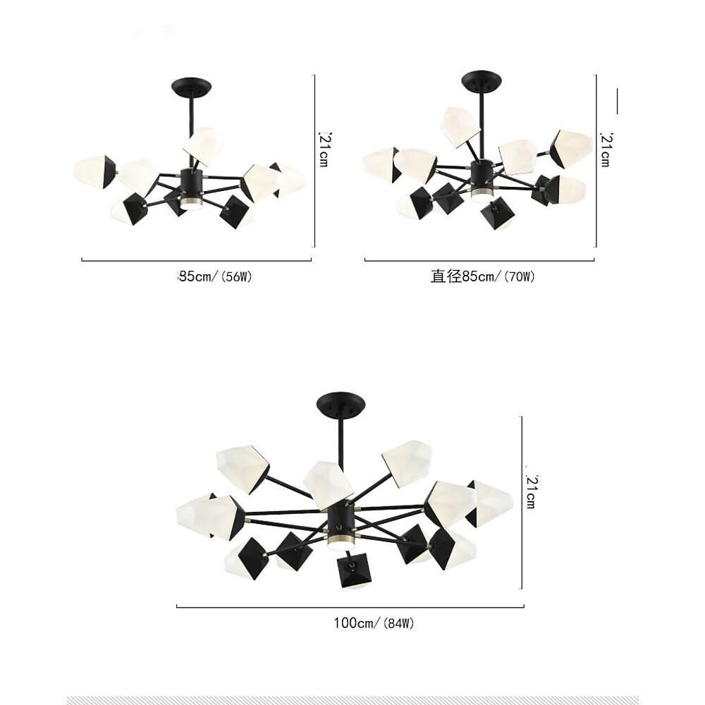 Geometric Pendant Light Nordic Metal Acrylic LED Ceiling Fixture