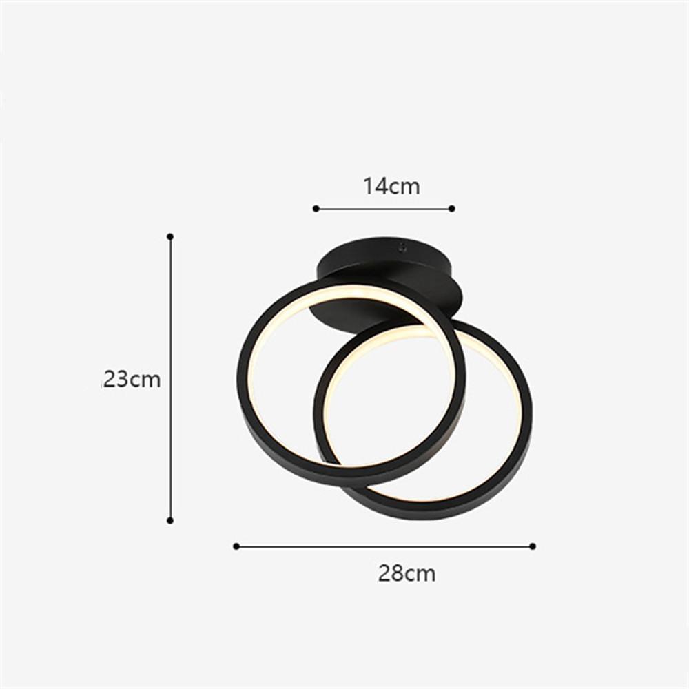 2 Ring Flush Mount Ceiling Light Minimalist LED Aluminum