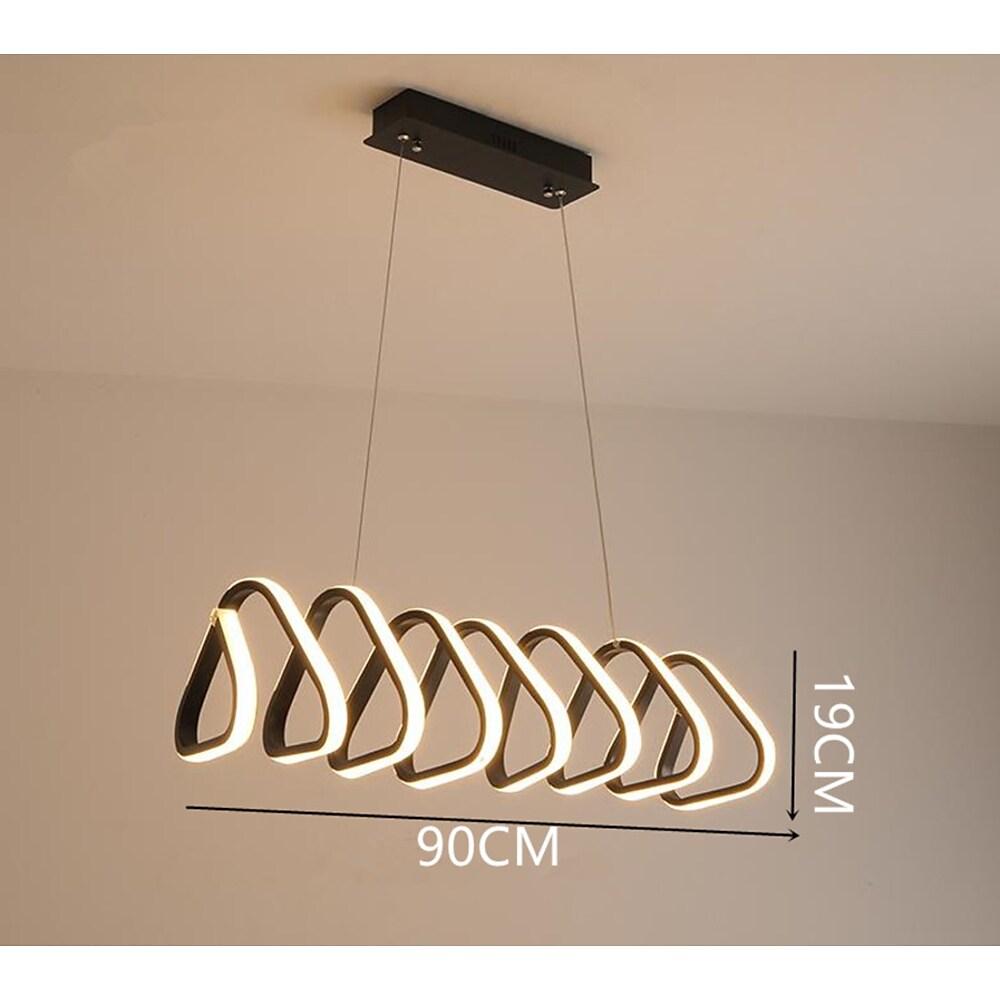 Modern Triangular LED Pendant Light - Acrylic Wave Design