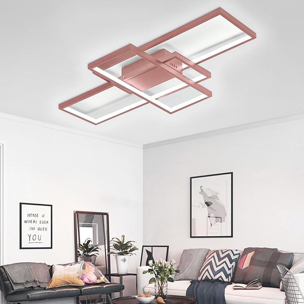 Modern Abstract LED Flush Mount Ceiling Light – Three Rectangles
