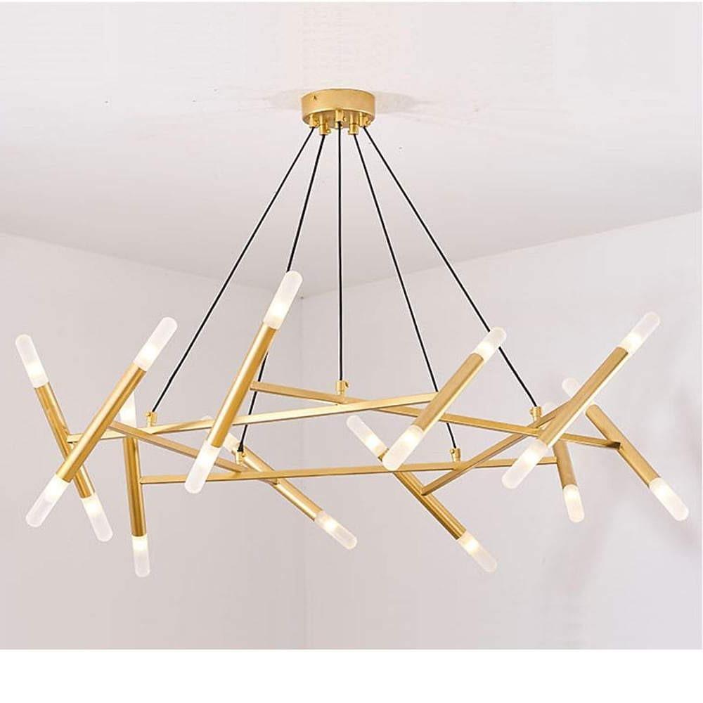 16-Light Industrial Metal Chandelier with LED Ambient Lighting