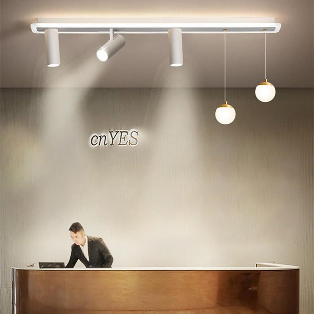 Modern LED Flush Mount Ceiling Light with Adjustable Pendants