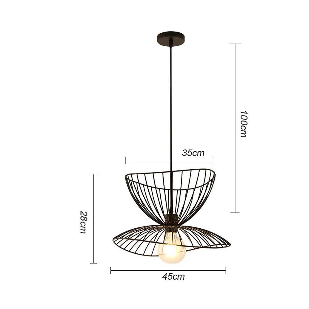 Vintage Double Wire Basket Metal Pendant Light