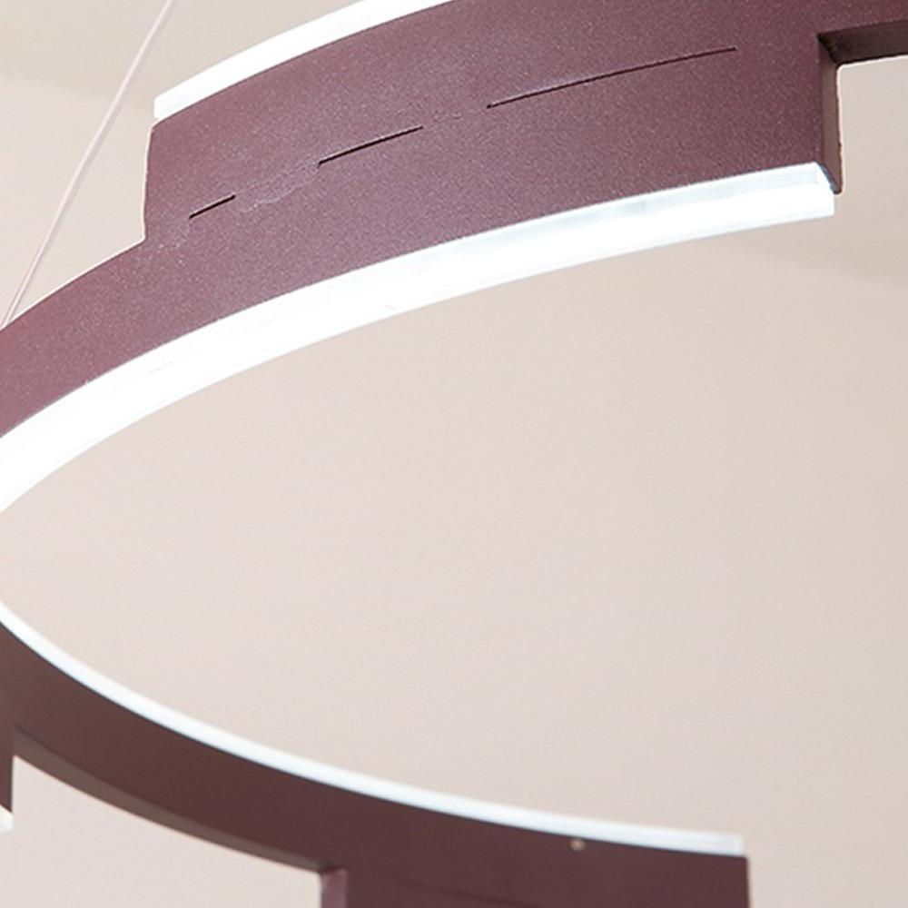 Modern Geometric Circle Pendant Light – Metal LED Chandelier