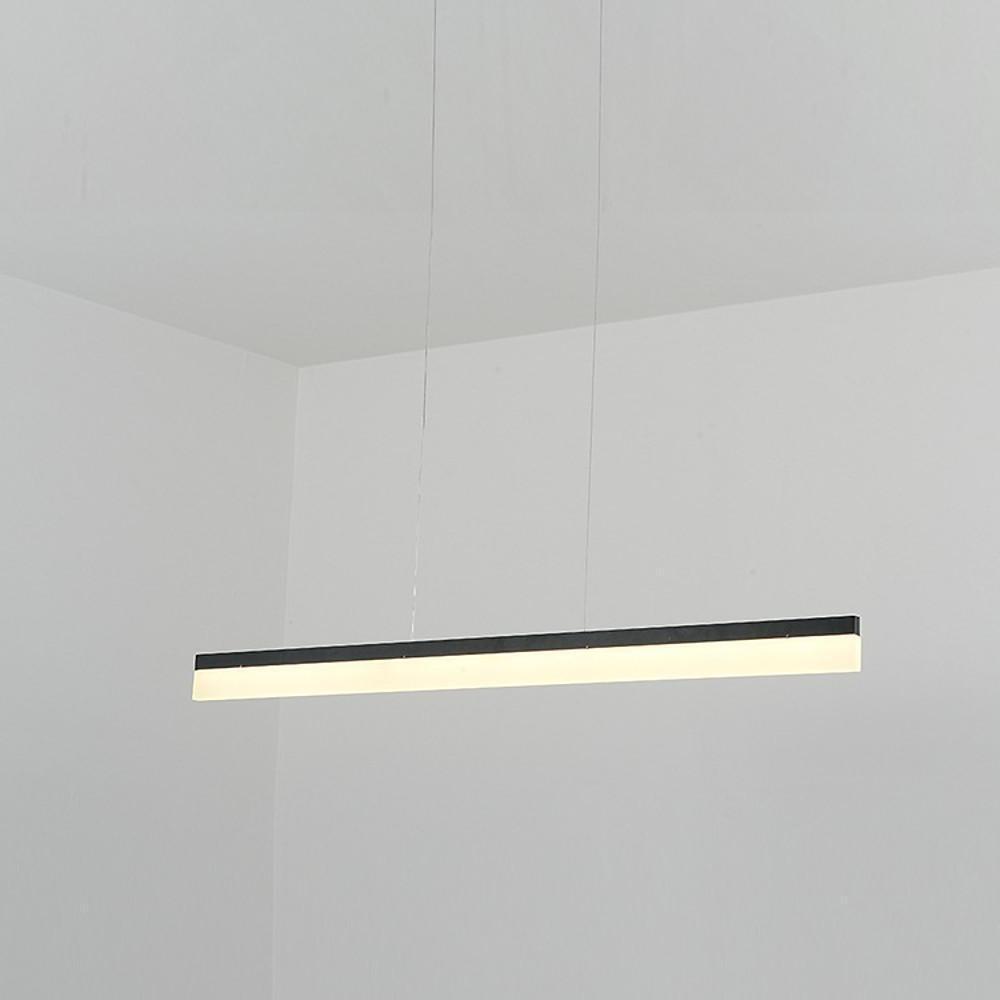 Modern Linear Aluminum Pendant Light with Acrylic Shade