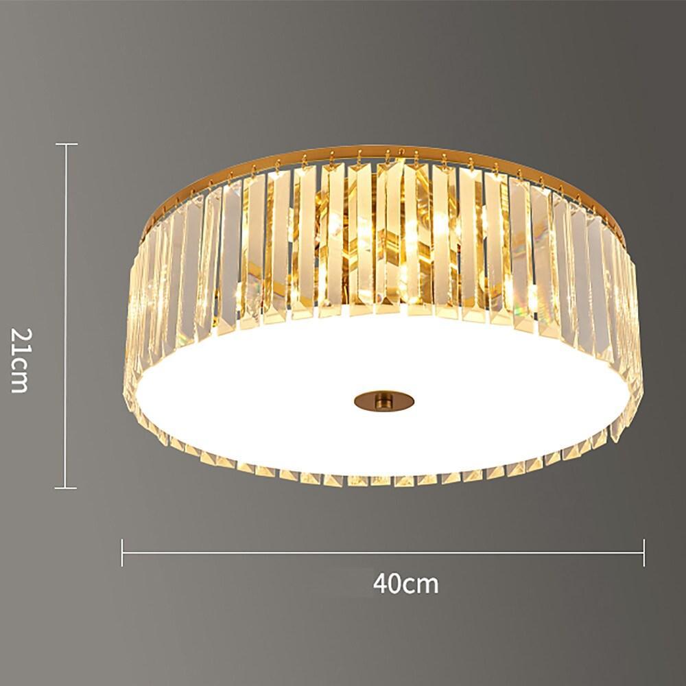 Crystal Candelabra Flush Mount Ceiling Light - LED Metal Fixture