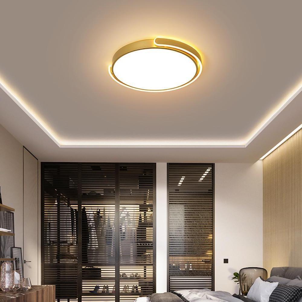 Minimalist Round Flush Mount Ceiling Light with Integrated LED