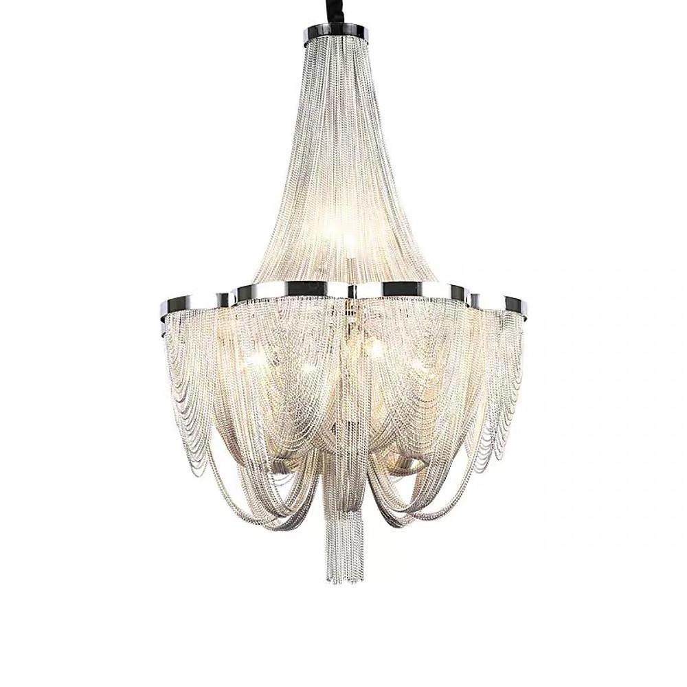 Modern Metal Chandelier 6-Light Dining Room Ceiling Fixture