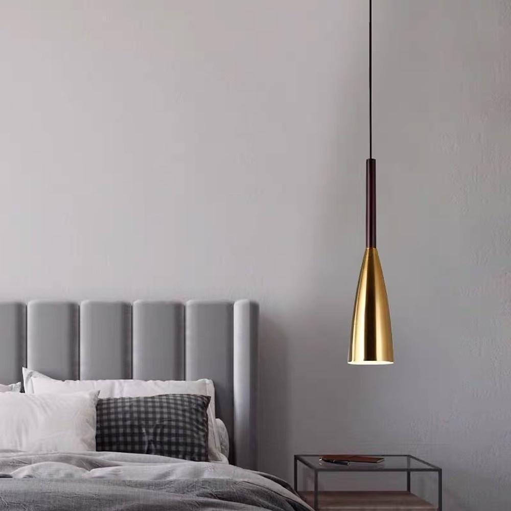 Modern Cone Pendant Light Metal LED Minimalist Island Lamp
