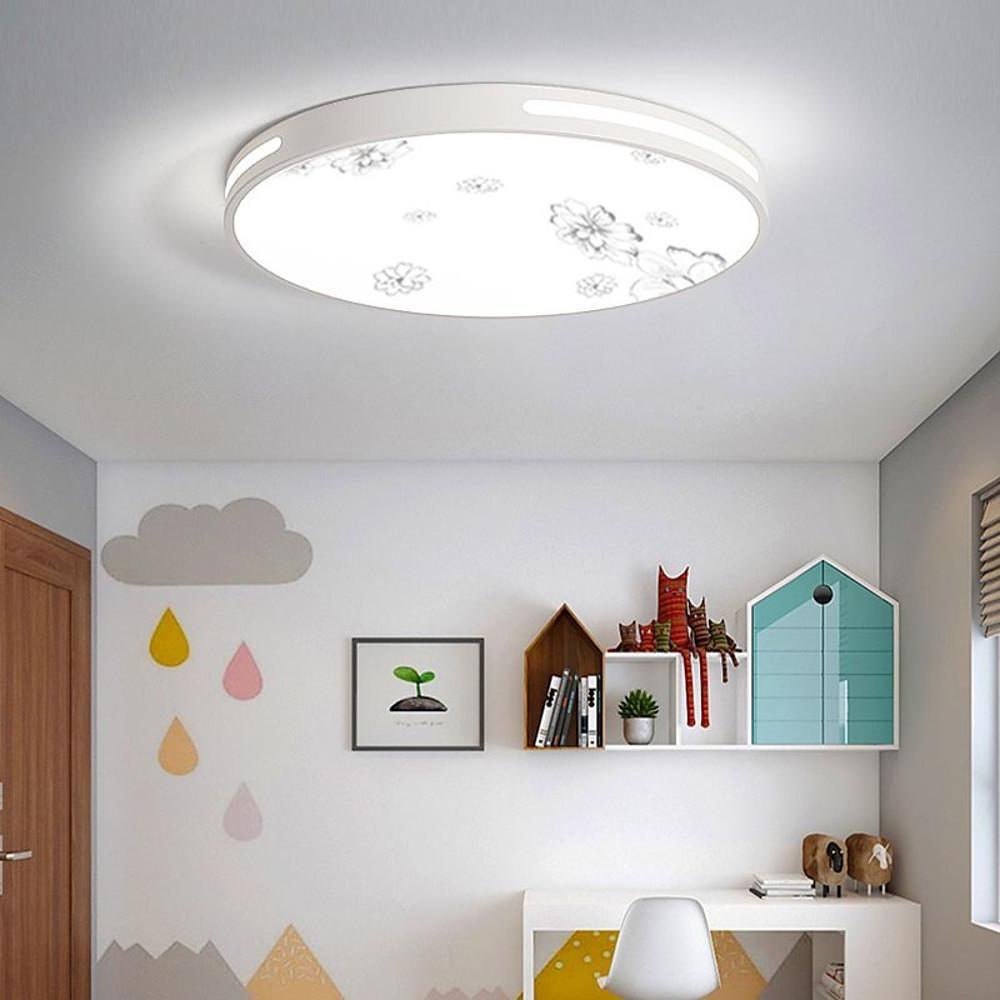 Modern Round Botanical LED Flush Mount Ceiling Light