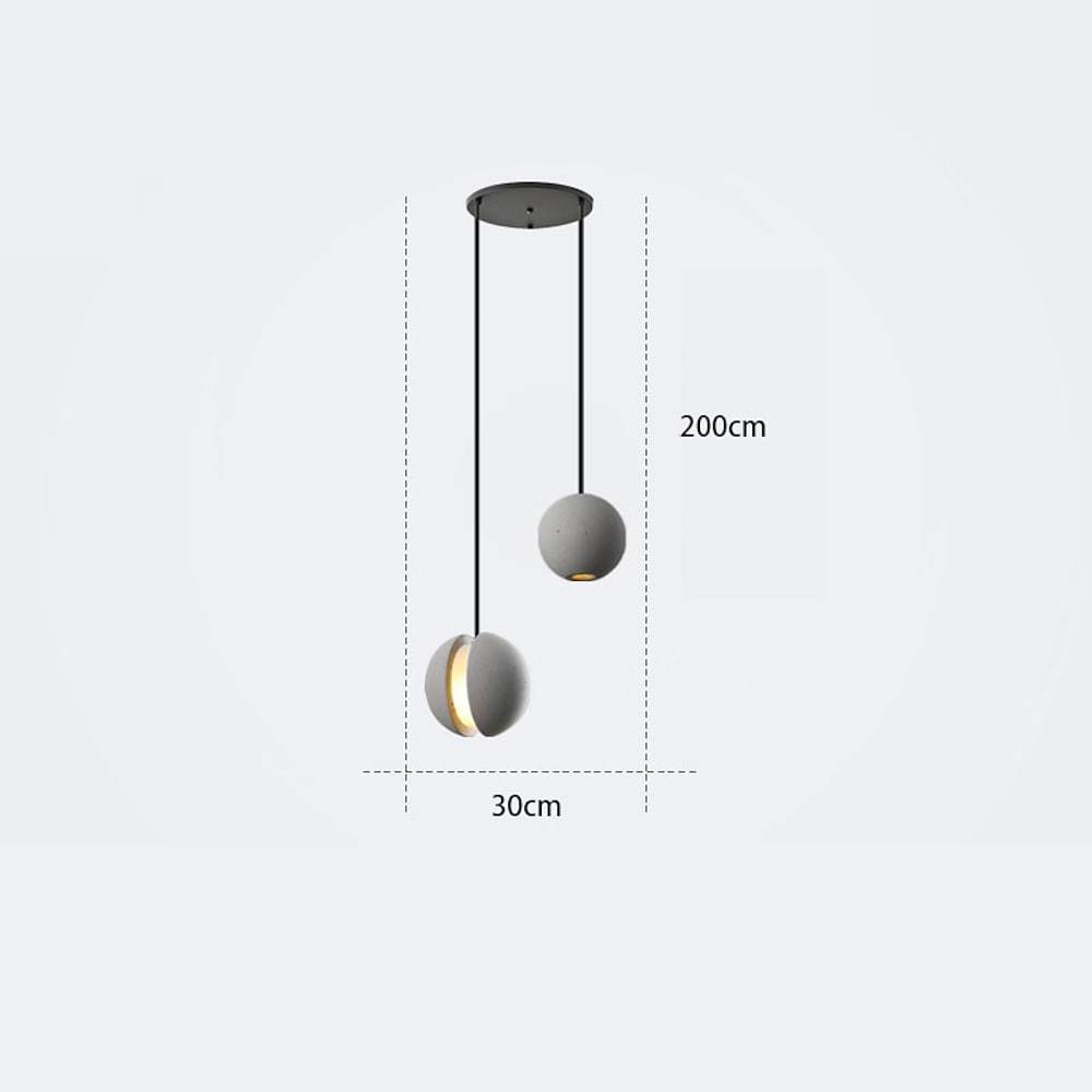 Vintage Ceramic Pendant Light with LED - Industrial Minimalist