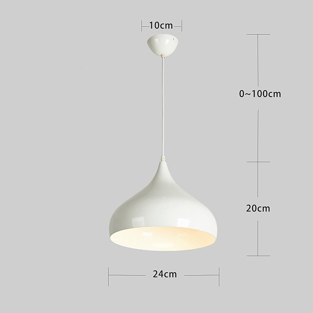 9-Inch Metal Dome Pendant Light - Modern Downlight Fixture