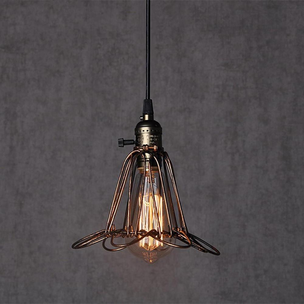 Industrial Metal Lantern Pendant Light - Ambient LED Ceiling Lamp