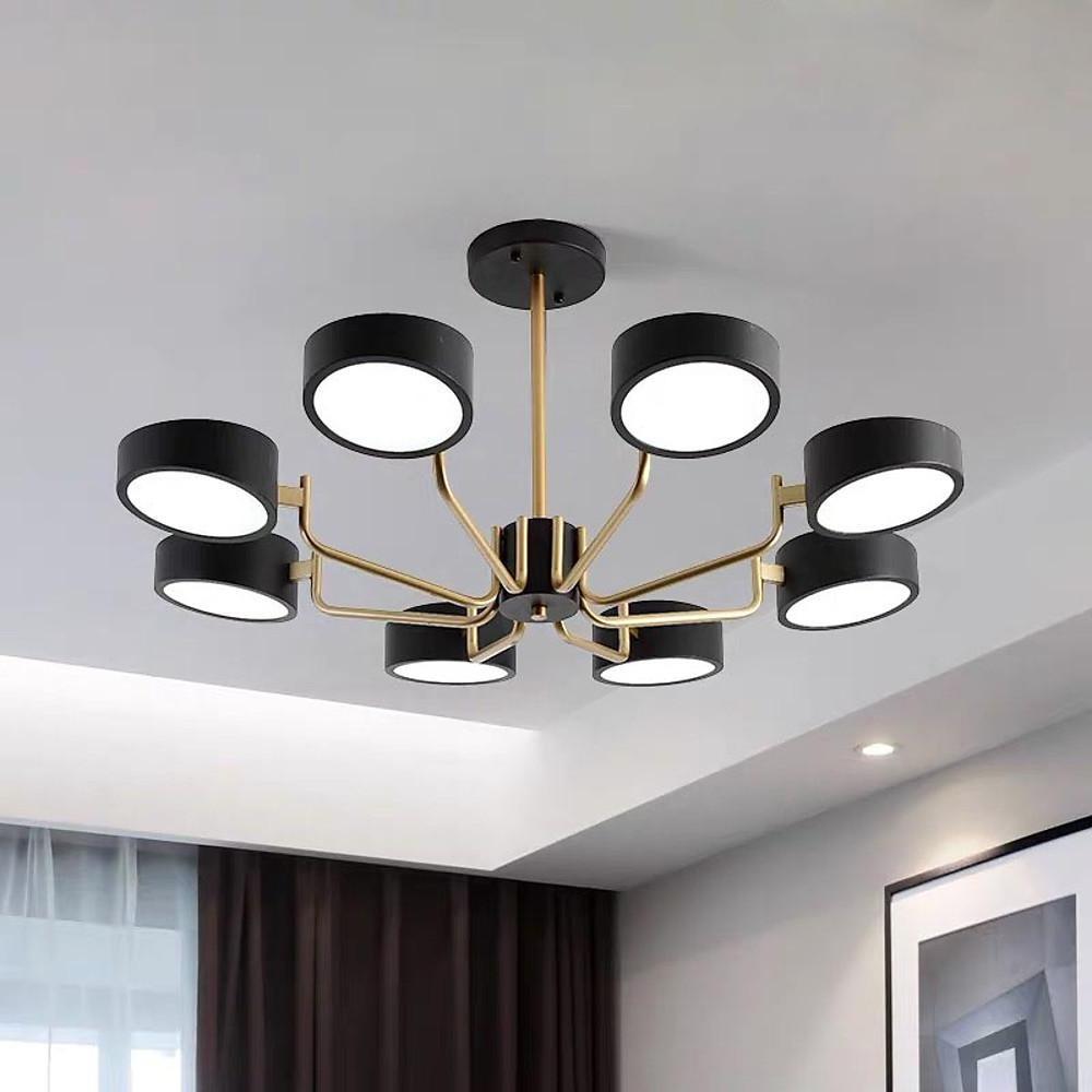 8-Light Modern Chandelier - Adjustable Color Temperature Metal &