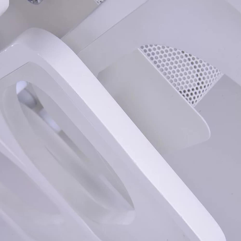 Rectangular LED Flush Mount Ceiling Light - Modern White Metal