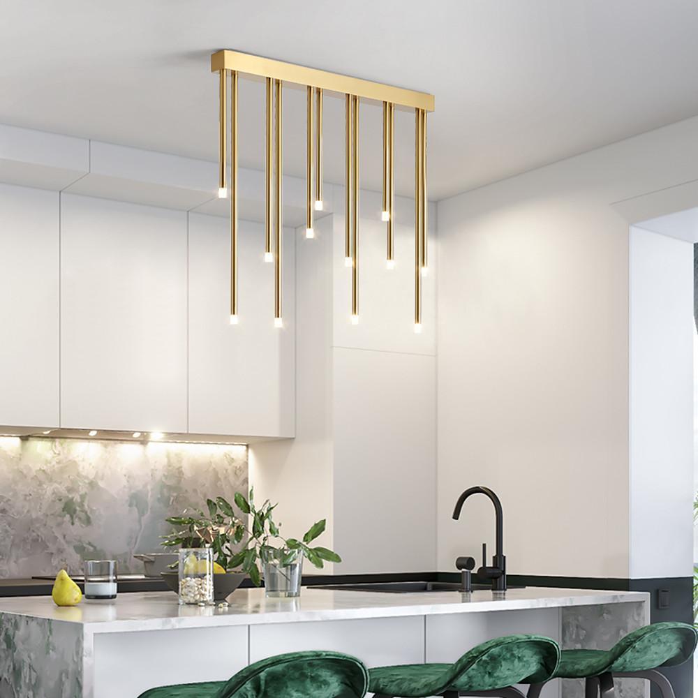 Linear Modern LED Flush Mount Ceiling Light with Wireless Control