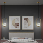 Modern Oval Pendant Light with Acrylic Shade - LED 5W