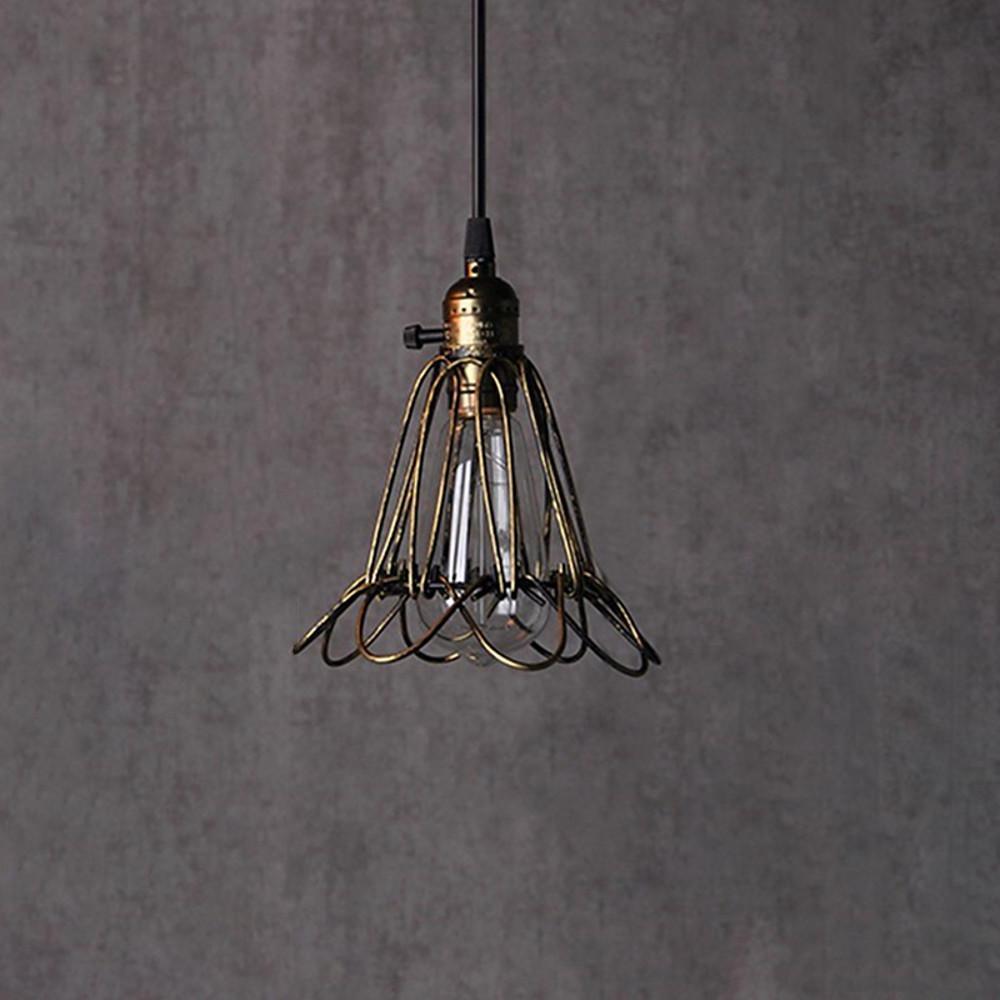 Industrial Metal Lantern Pendant Light - Ambient LED Ceiling Lamp