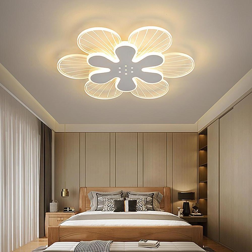 Modern Geometric Flower LED Flush Mount Ceiling Light - Dimmable