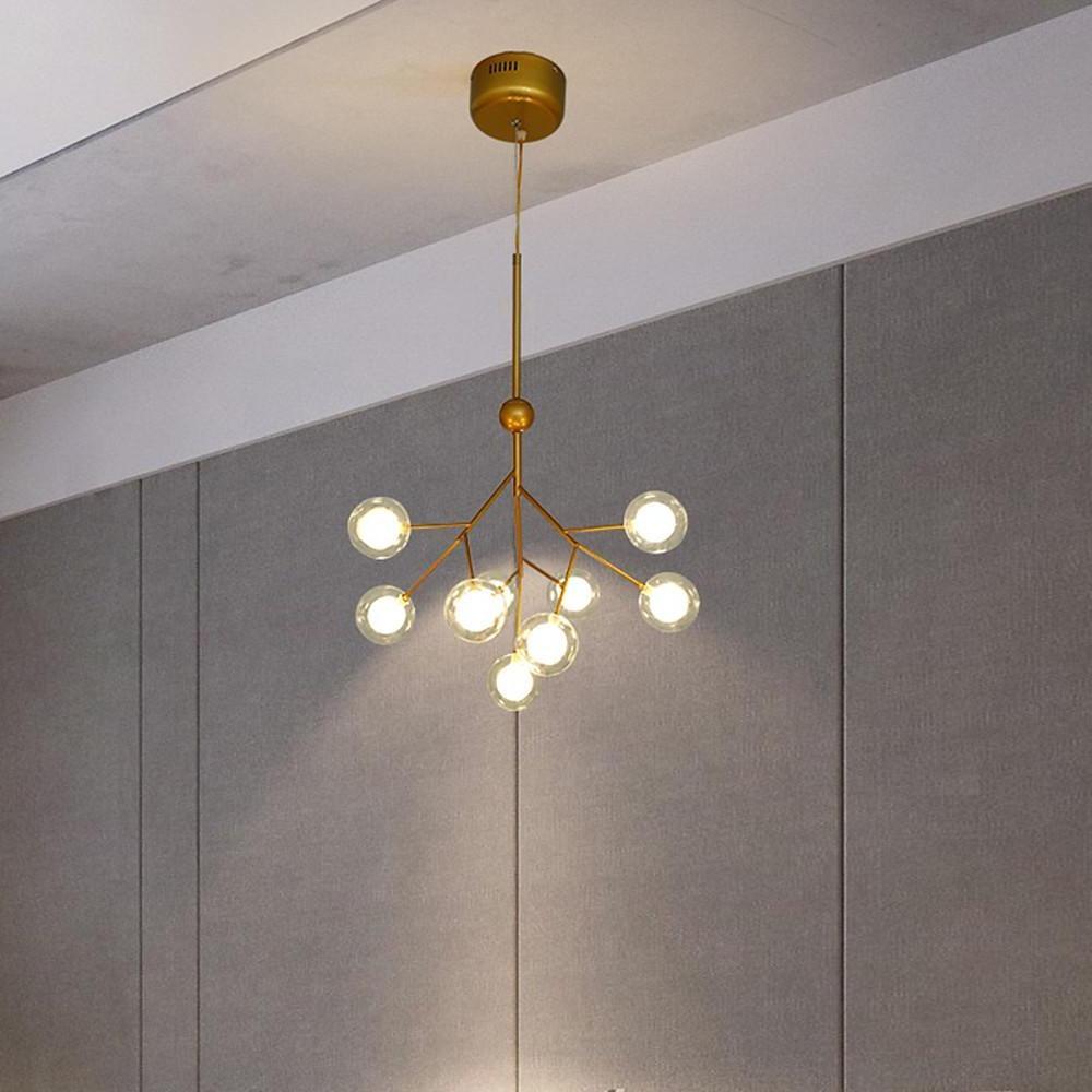 Modern Sputnik Chandelier 9-Light Metal Cluster Pendant Ceiling Light