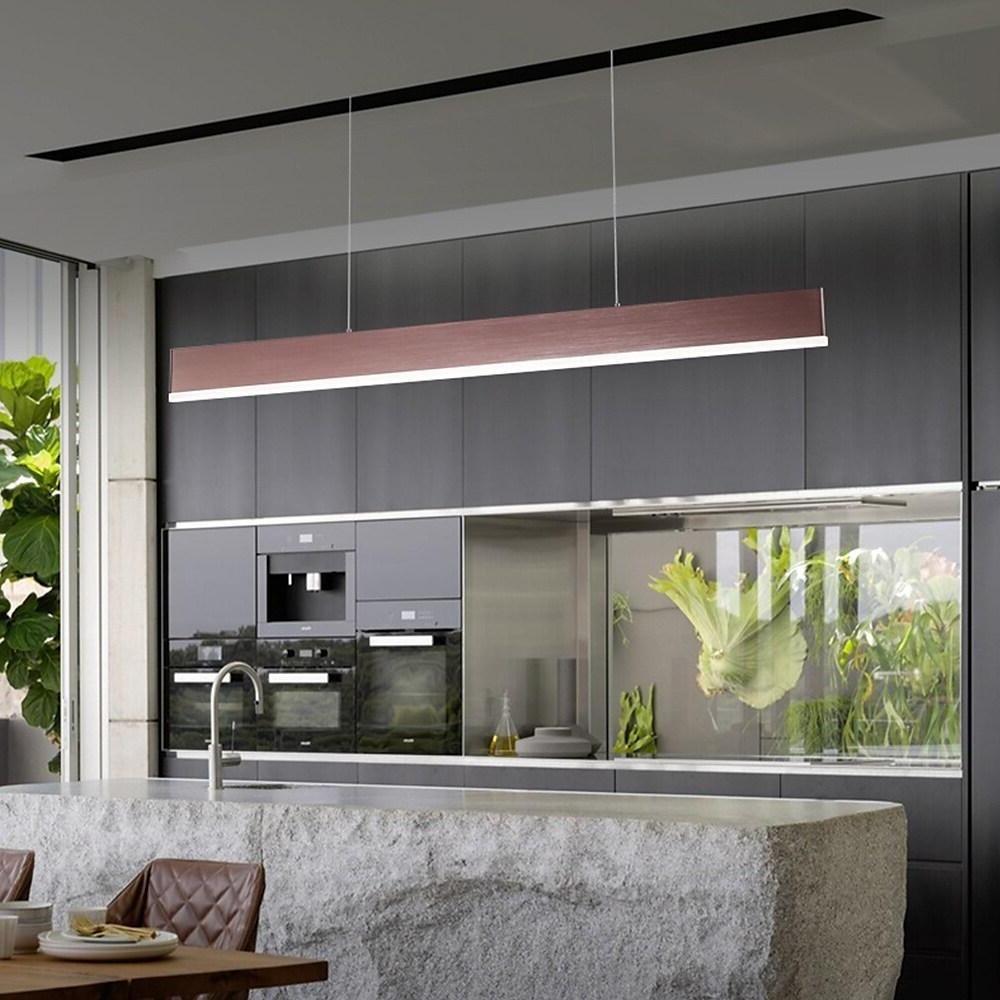 Modern Rectangular Aluminum LED Pendant Light 10-Light