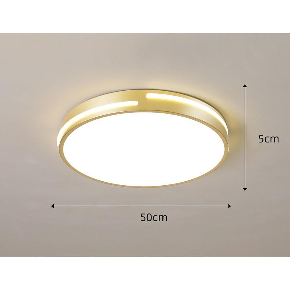 Minimalist Round Dimmable LED Flush Mount Ceiling Light - Gold