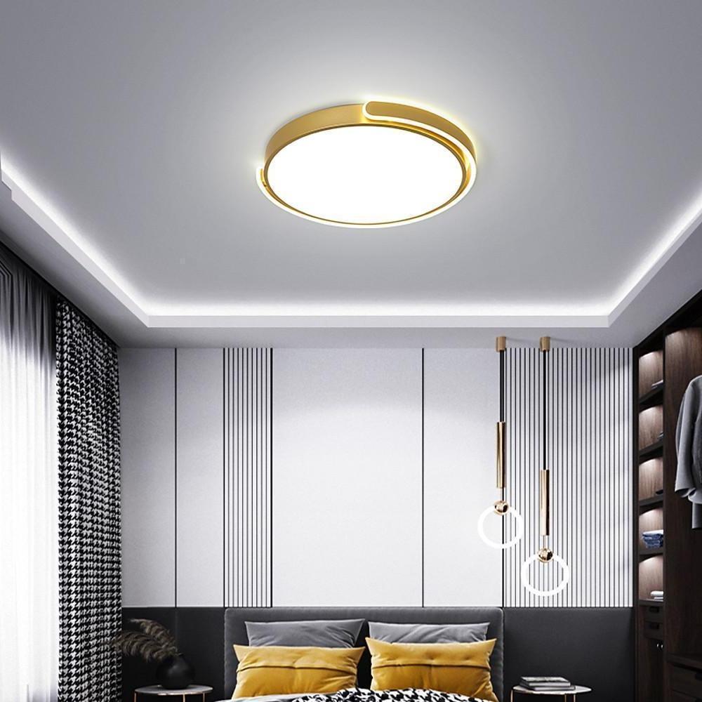 Minimalist Round Flush Mount Ceiling Light with Integrated LED