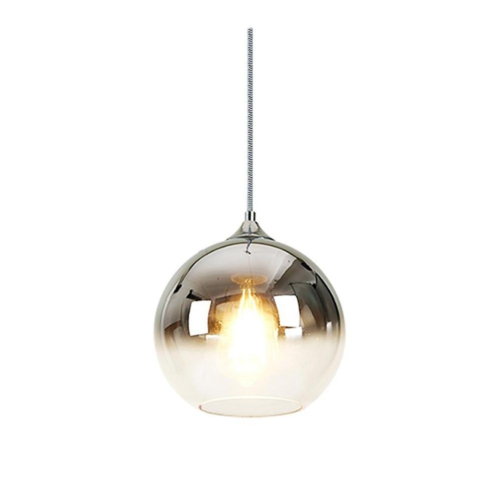 Gradient Glass Globe Pendant Light – Modern Kitchen Island Lighting