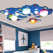 Wildlife Landscape Flush Mount Ceiling Light for Kids Room