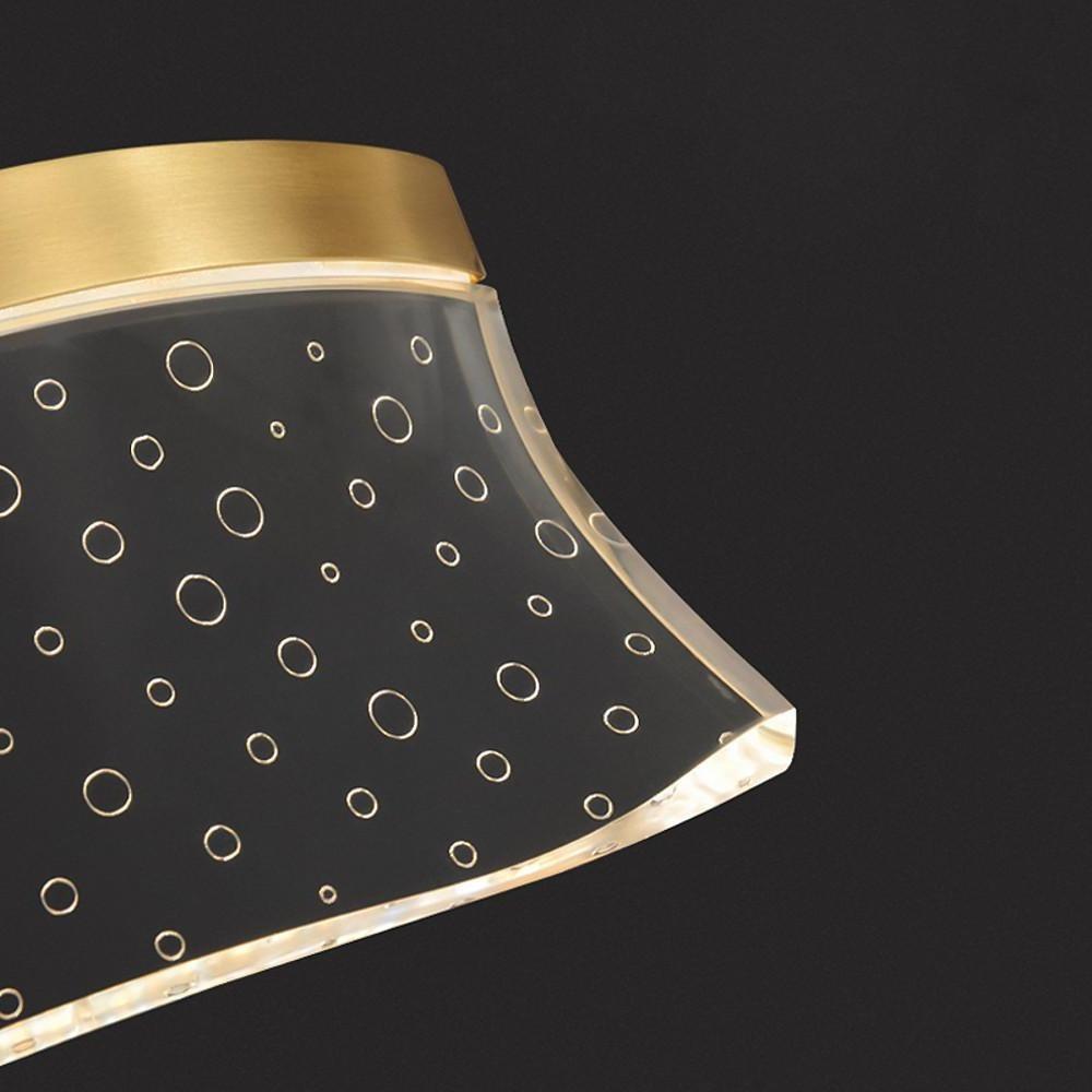 Geometric Copper Acrylic Pendant Light – Modern LED Downlight
