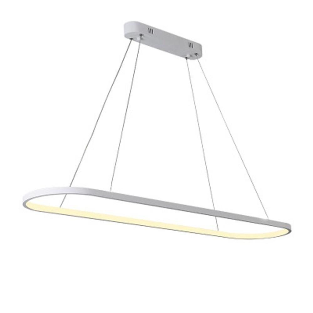 Modern Rounded Rectangle Pendant Light – LED Acrylic & Aluminum