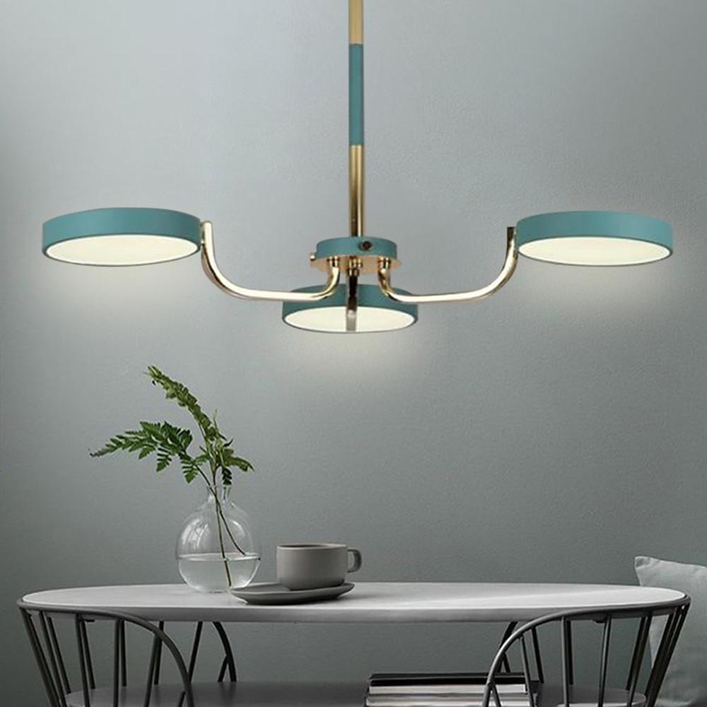 3-Light Circular LED Pendant Modern Dining Kitchen Chandelier