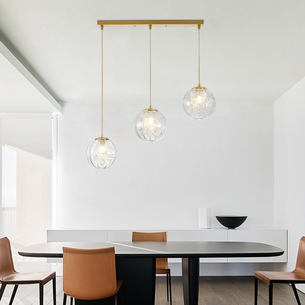 Nordic Glass Globe Pendant Light — Modern Artistic Ceiling Fixture